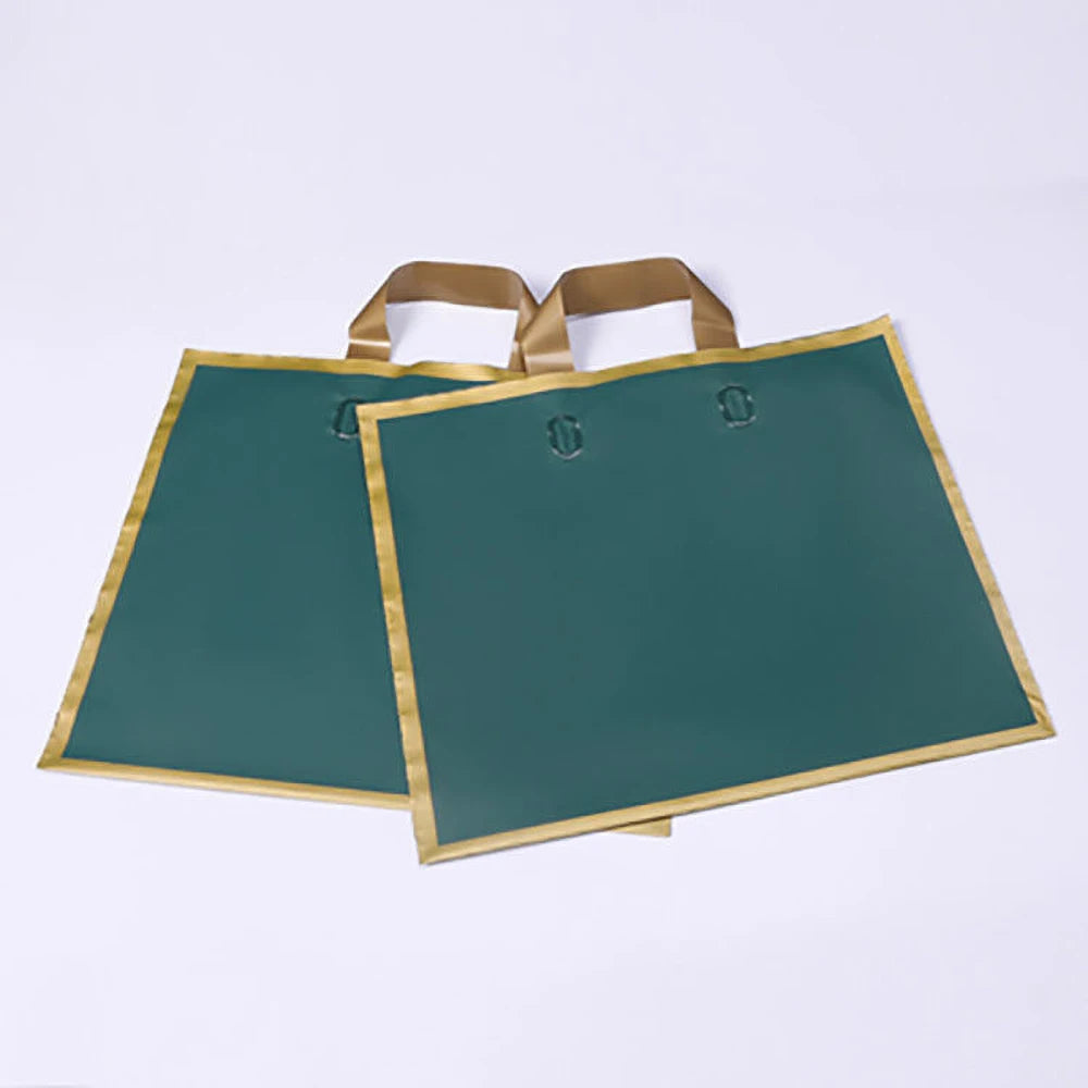 100pcs Custom Logo Phnom Penh Matte Thickened Shopping Bags With Handle Plastic Gift Bag Print One Color Logo On Double-sided