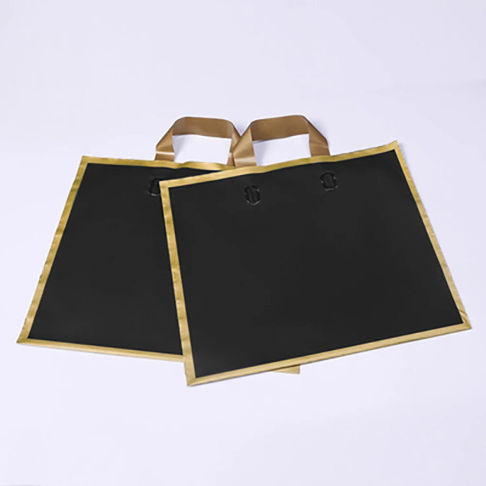 100pcs Custom Logo Phnom Penh Matte Thickened Shopping Bags With Handle Plastic Gift Bag Print One Color Logo On Double-sided