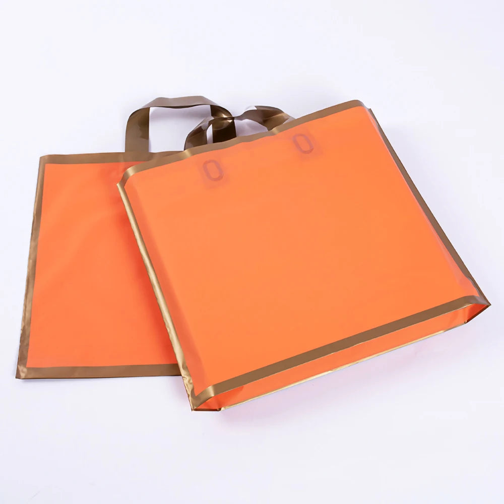 100pcs Custom Logo Phnom Penh Matte Thickened Shopping Bags With Handle Plastic Gift Bag Print One Color Logo On Double-sided