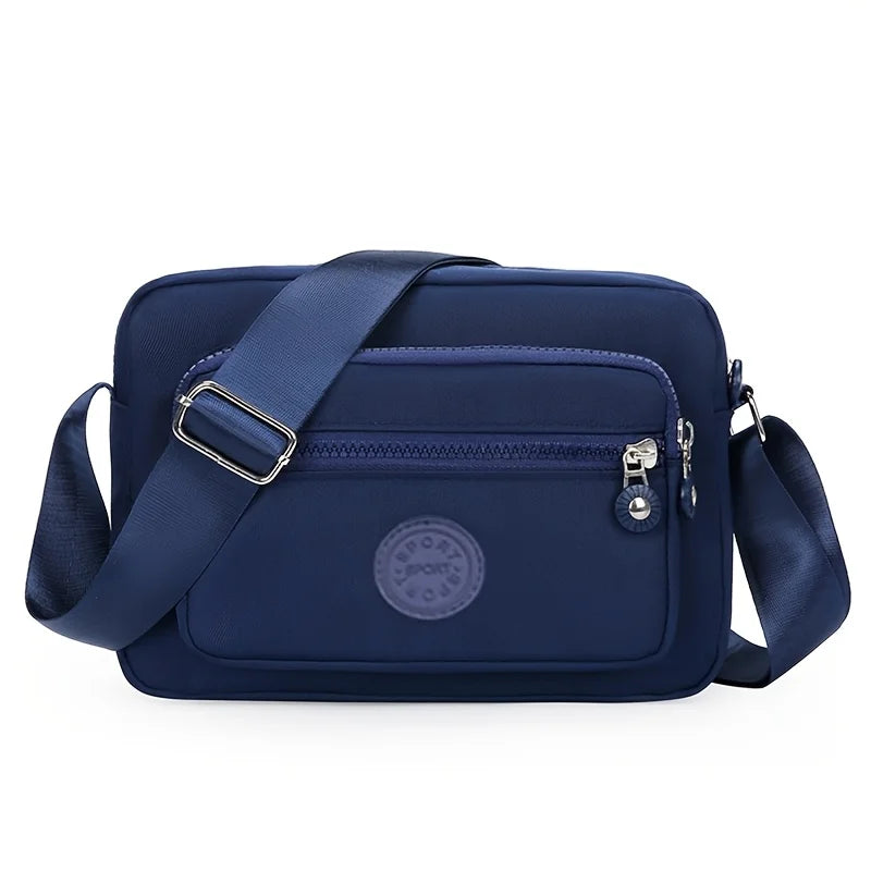 1pc Lightweight Nylon Women's Shoulder Bag,Adjustable Strap,Casual Crossbody Design in Mint,Zipper Closure, Ideal for Everyday