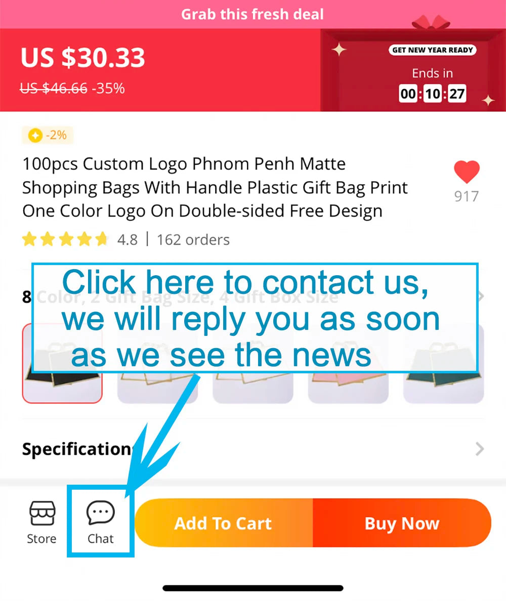 100pcs Custom Logo Phnom Penh Matte Thickened Shopping Bags With Handle Plastic Gift Bag Print One Color Logo On Double-sided