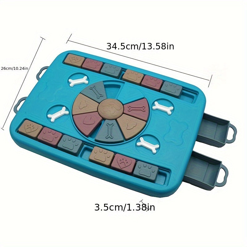 1pc Interactive Dog Slow Feeder Toy, Puzzle Dog Food Treat Dispenser Toy Pet Placemat For IQ Training & Mental Enrichment