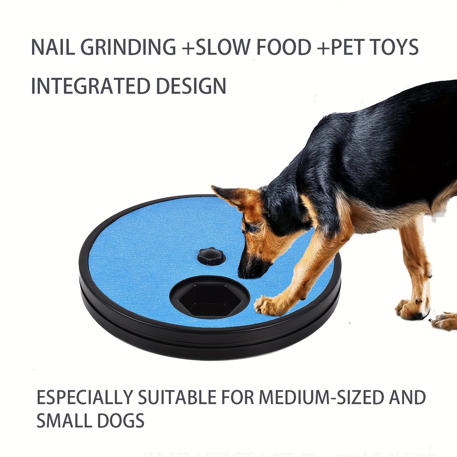 Multifunctional Dog Nail Scratch Pad Dog Nail Grinder Alteractive, Interactive Dog Food Dispenser Plate Toy, Dog Training Plate Bowl