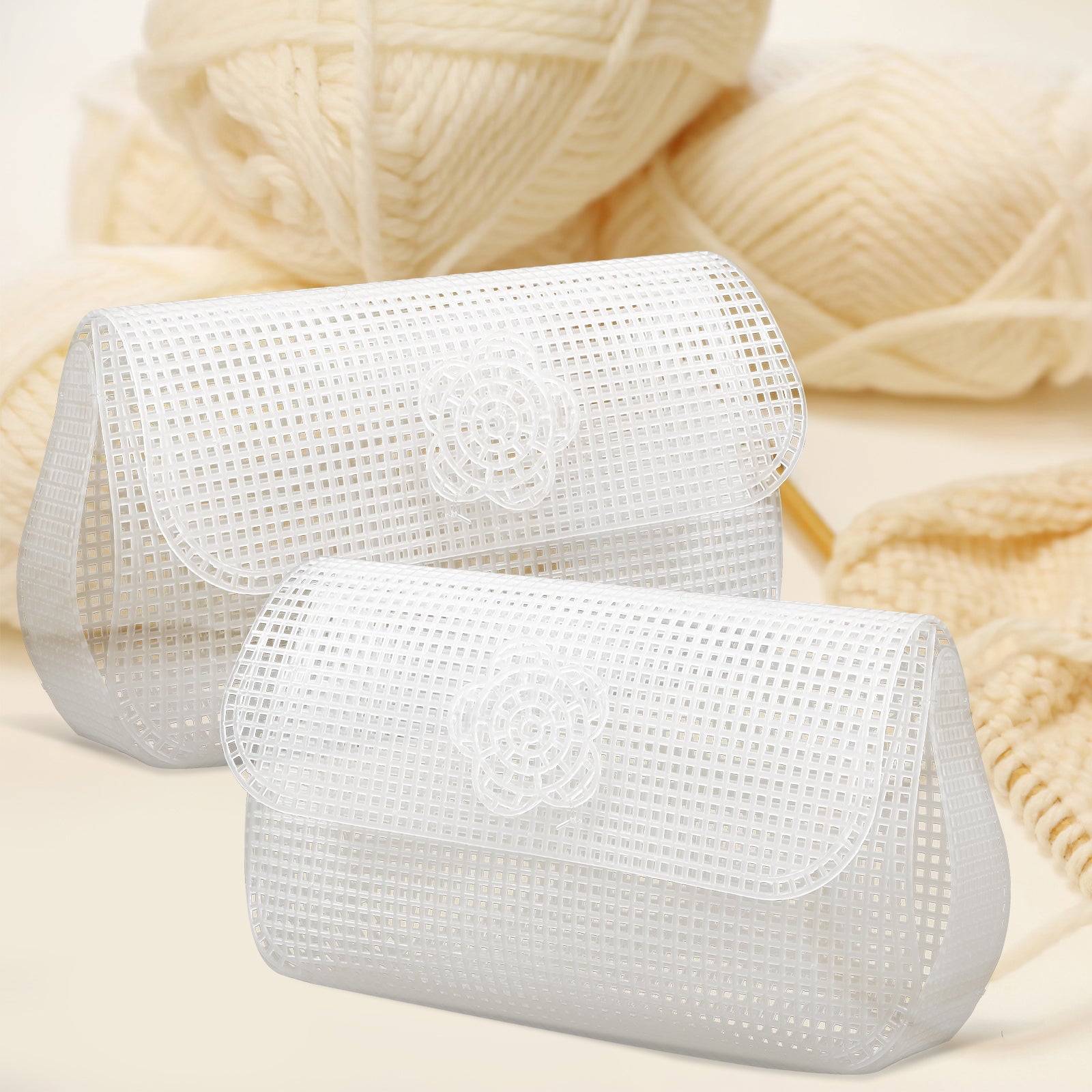 6 Pcs DIY Plastic Mesh Canvas Sheet Bag Making Supplies Womens Purses Handbag Accessories The Tote Decorate