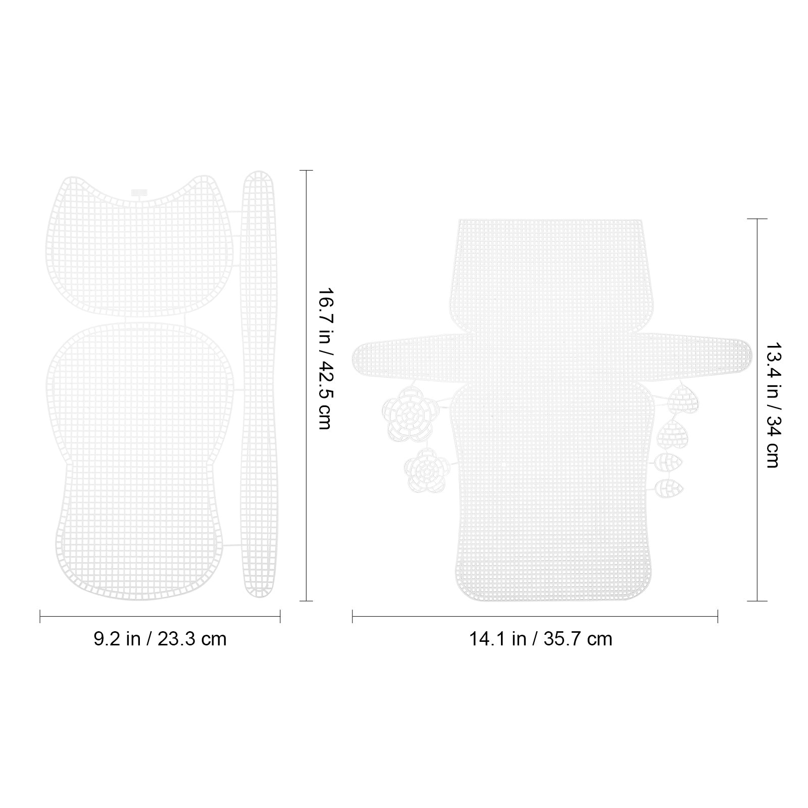6 Pcs DIY Plastic Mesh Canvas Sheet Bag Making Supplies Womens Purses Handbag Accessories The Tote Decorate