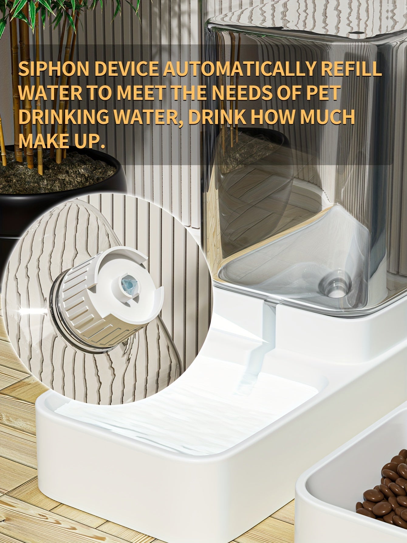 Automatic Self Feeding Station - Gravity Pet Feeder And Water Dispenser Set, Plastic Dog Food Feeder Dog Water Container - Indoor Dogs Christmas Gift