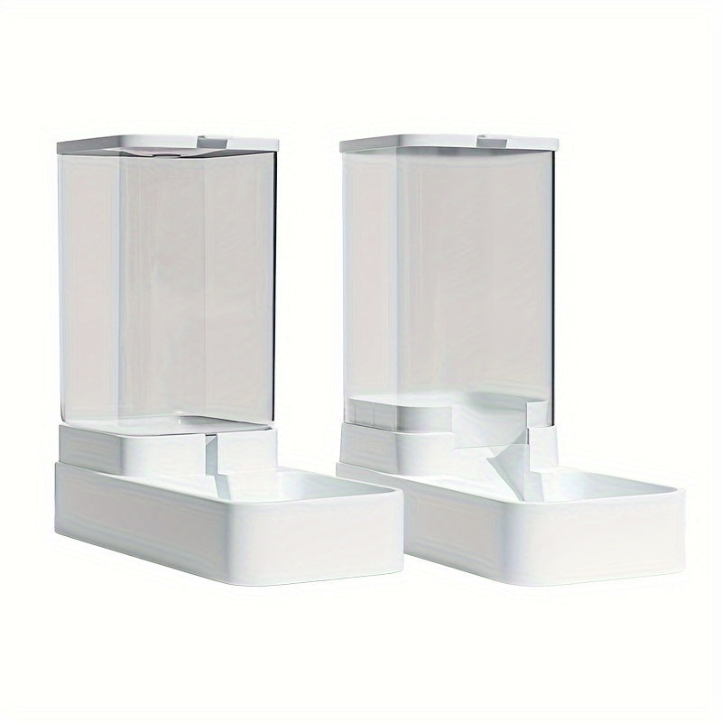 Automatic Self Feeding Station - Gravity Pet Feeder And Water Dispenser Set, Plastic Dog Food Feeder Dog Water Container - Indoor Dogs Christmas Gift