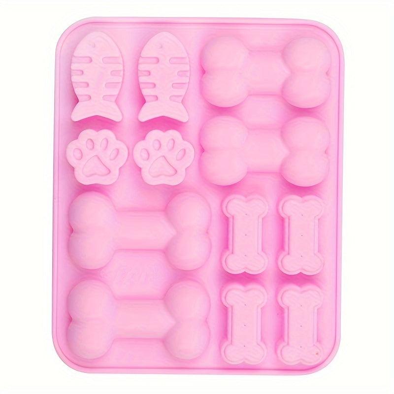 Silicone Mold, Cat Paw, Dog Paw, Bone, Dog Tag, Food Grade Silicone Mold Chocolate, Candy, Jelly, Ice Cubes, Dog Food, Cupcake Baking Mold, Muffin Plate, Kitchen Accessories, Oven Accessories.