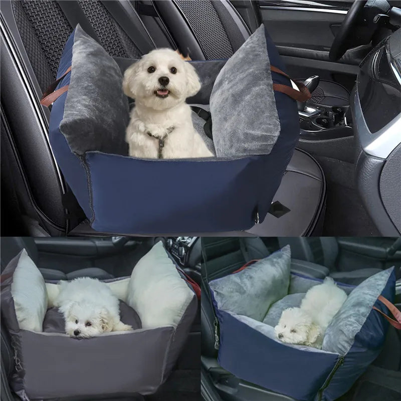Dog Car Seat for Small Medium Dogs Fully Detachable and Washable Pet Dog Car seats Soft Dog Booster Sofa Travel Carrier Bed