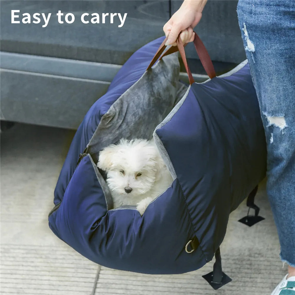 Dog Car Seat for Small Medium Dogs Fully Detachable and Washable Pet Dog Car seats Soft Dog Booster Sofa Travel Carrier Bed