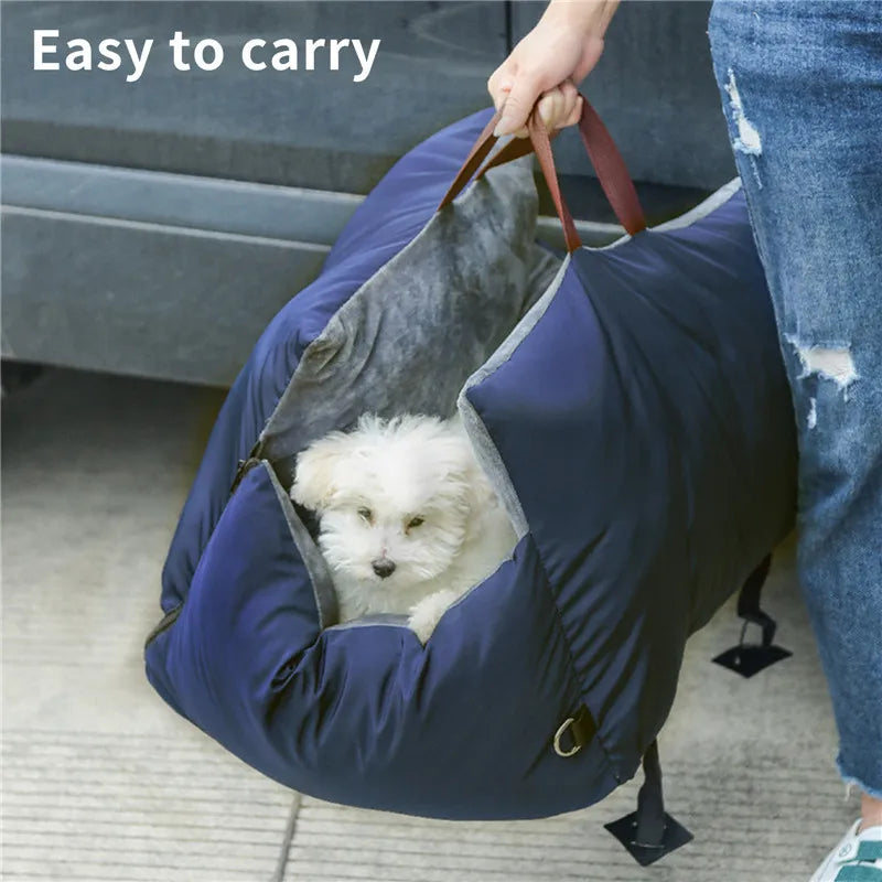 Dog Car Seat for Small Medium Dogs Fully Detachable and Washable Pet Dog Car seats Soft Dog Booster Sofa Travel Carrier Bed