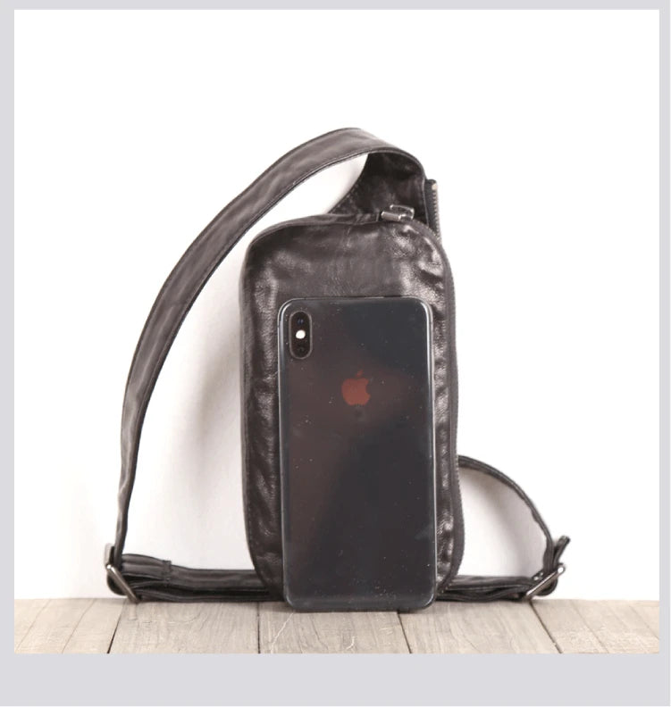 Chest Bags Genuine Leather Sheepskin Luxury Handmade Multifunctional Mini Waist Pack Cigarette Handbag Unisex Cell Phone Bag