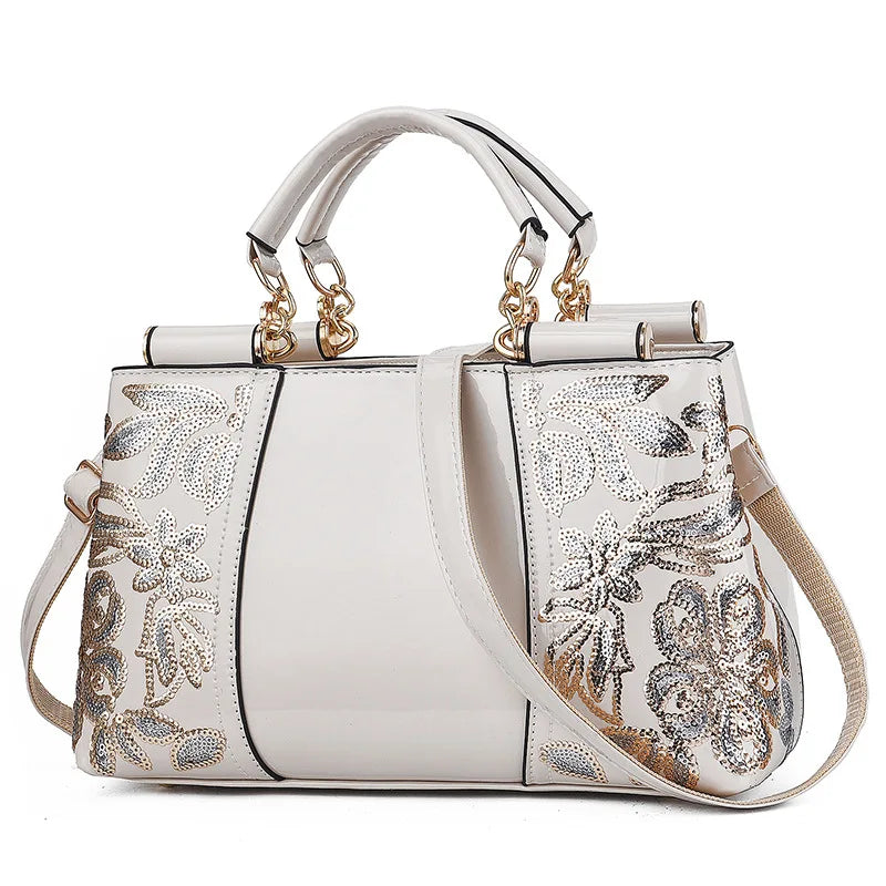 Fashion Embroidery Women Bag Leather Purses and Handbags Luxury Famous Brand Shoulder Bags Female Messenger Bags Bolsa Feminina
