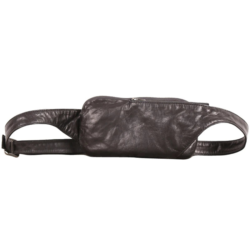 Chest Bags Genuine Leather Sheepskin Luxury Handmade Multifunctional Mini Waist Pack Cigarette Handbag Unisex Cell Phone Bag