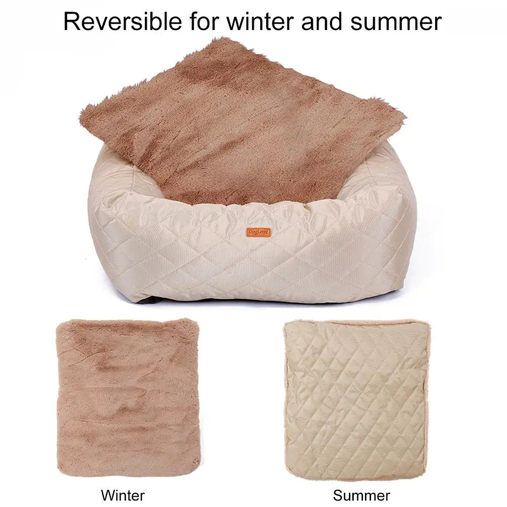 Dog Car Seat Bed Travel Dog Car Seats for Small Medium Dogs Front/Back Seat Indoor/Car Use Pet Car Carrier Bed Cover Removable