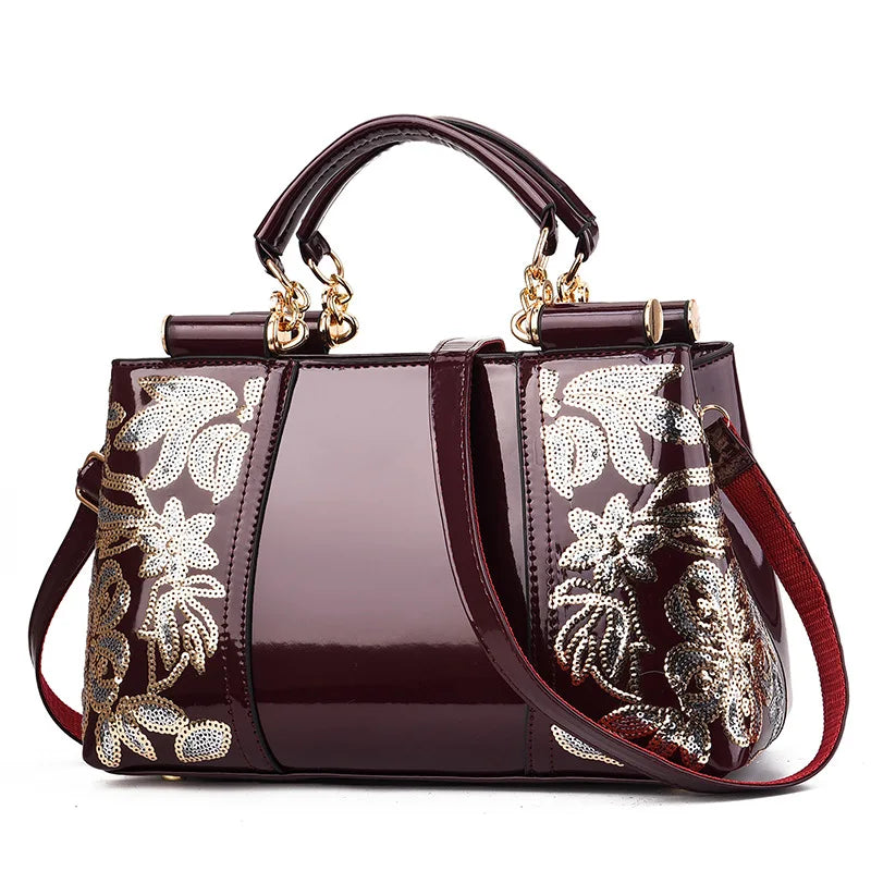 Fashion Embroidery Women Bag Leather Purses and Handbags Luxury Famous Brand Shoulder Bags Female Messenger Bags Bolsa Feminina