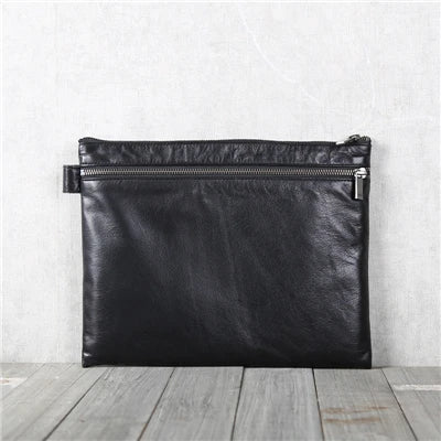 Men Clutch Bag Genuine Leather Luxury Handmade Business Office Handbags iPad Pack Top-end Male Hand Bag Casual Cell Phone Wallet