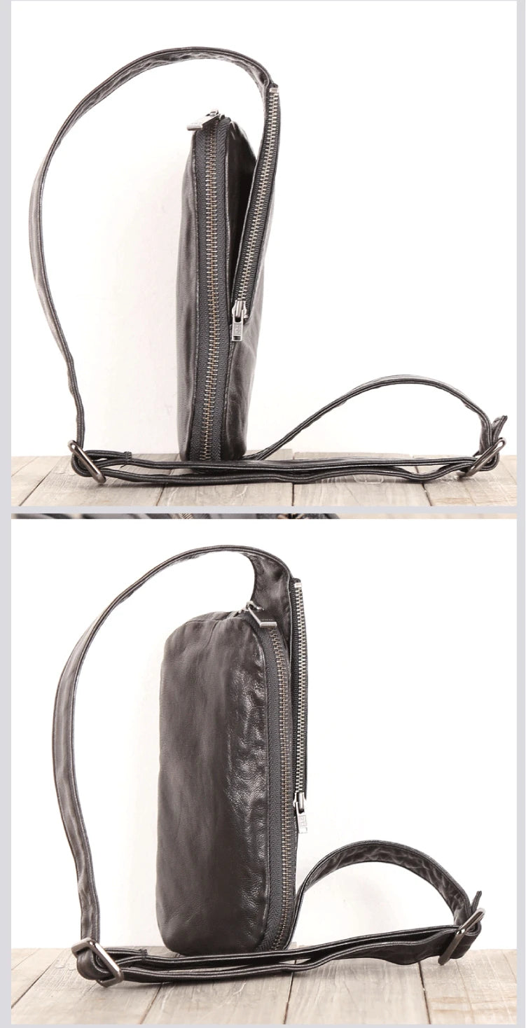 Chest Bags Genuine Leather Sheepskin Luxury Handmade Multifunctional Mini Waist Pack Cigarette Handbag Unisex Cell Phone Bag