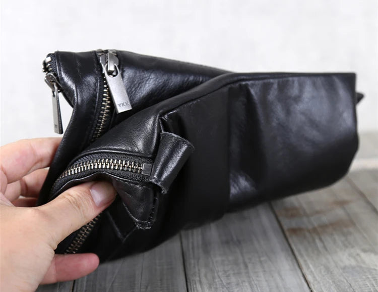 Men Clutch Bag Genuine Leather Luxury Handmade Business Office Handbags iPad Pack Top-end Male Hand Bag Casual Cell Phone Wallet