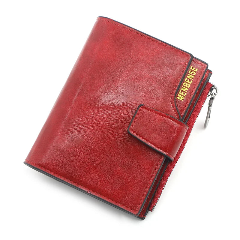 Women's wallet made of leather Wallets Three fold VINTAGE Womens purses mobile phone Purse Female Coin Purse Carteira Feminina