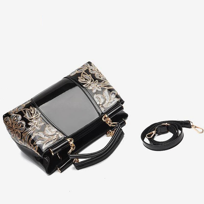 Fashion Embroidery Women Bag Leather Purses and Handbags Luxury Famous Brand Shoulder Bags Female Messenger Bags Bolsa Feminina
