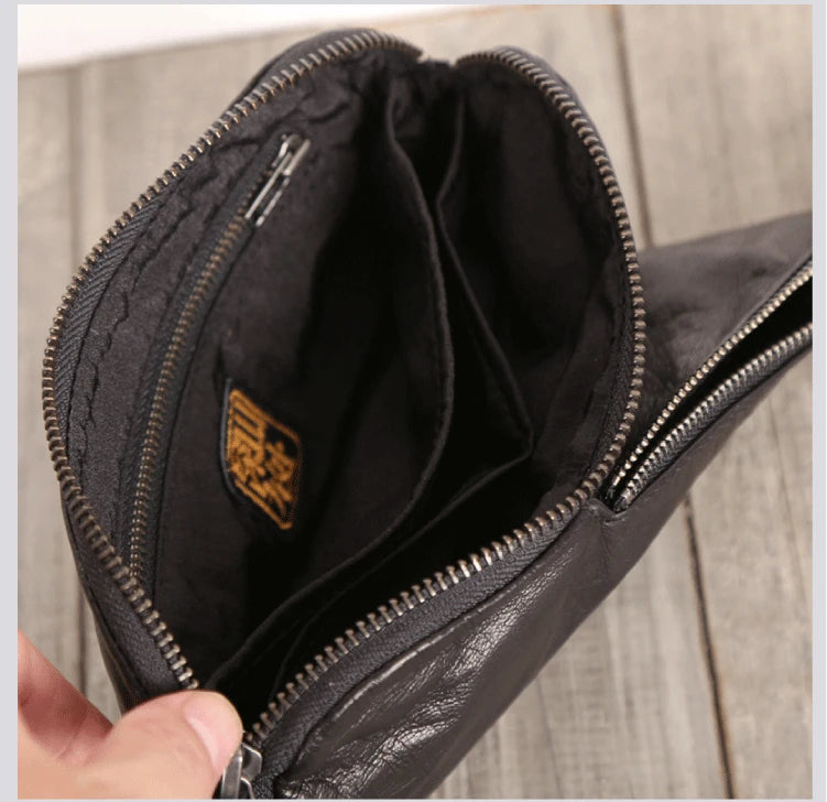 Chest Bags Genuine Leather Sheepskin Luxury Handmade Multifunctional Mini Waist Pack Cigarette Handbag Unisex Cell Phone Bag
