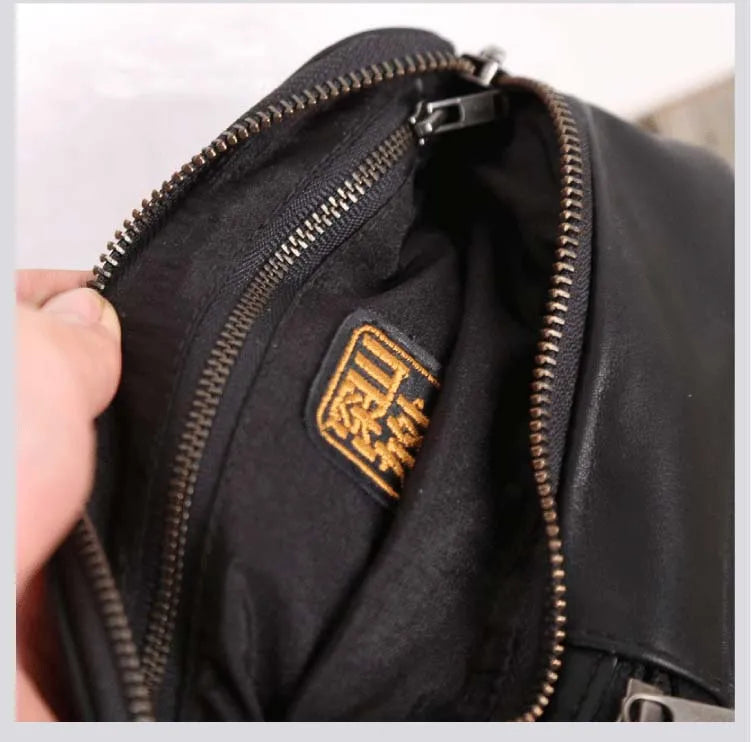 Clutch Bag Male Genuine Leather Luxury Handmade Men Mini Hand Bags Casual Storage Wallet Cell Phone Pouch Cowhide Zipper Purses