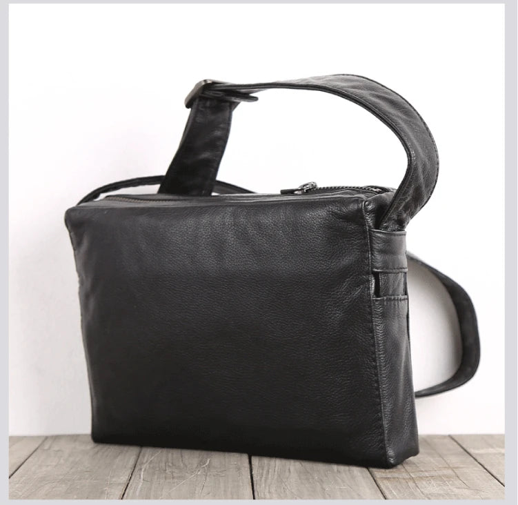 Satchel Men Genuine Leather Luxury Business Shoulder Bag Handmade Crossbody Pack Cowhide Casual Male Messenger Bag