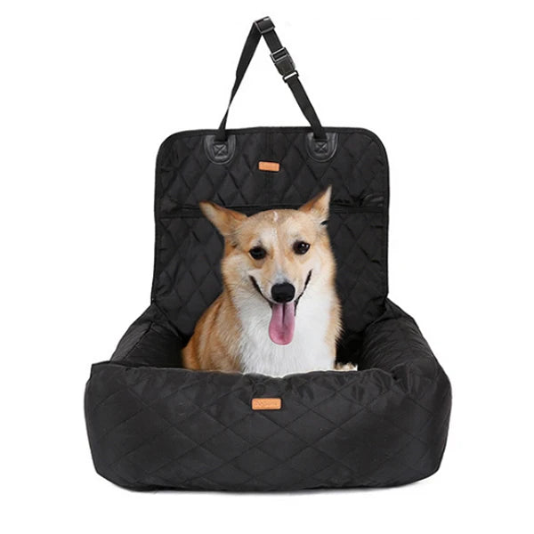Dog Car Seat Bed Travel Dog Car Seats for Small Medium Dogs Front/Back Seat Indoor/Car Use Pet Car Carrier Bed Cover Removable