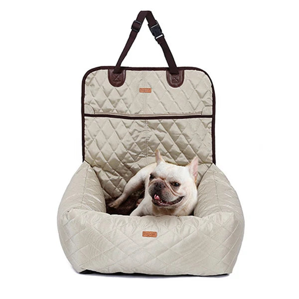 Dog Car Seat Bed Travel Dog Car Seats for Small Medium Dogs Front/Back Seat Indoor/Car Use Pet Car Carrier Bed Cover Removable