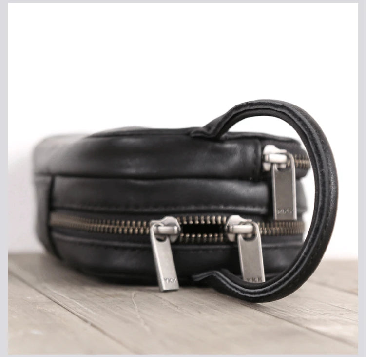 Clutch Bag Male Genuine Leather Luxury Handmade Men Mini Hand Bags Casual Storage Wallet Cell Phone Pouch Cowhide Zipper Purses