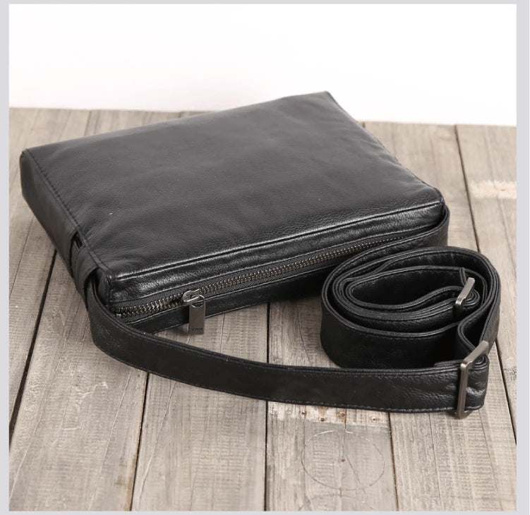 Satchel Men Genuine Leather Luxury Business Shoulder Bag Handmade Crossbody Pack Cowhide Casual Male Messenger Bag