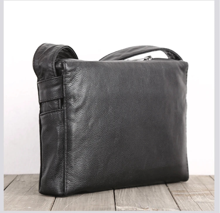 Satchel Men Genuine Leather Luxury Business Shoulder Bag Handmade Crossbody Pack Cowhide Casual Male Messenger Bag