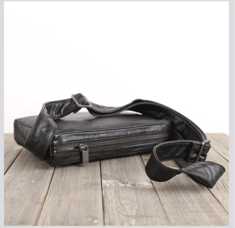 Satchel Men Genuine Leather Luxury Business Shoulder Bag Handmade Crossbody Pack Cowhide Casual Male Messenger Bag