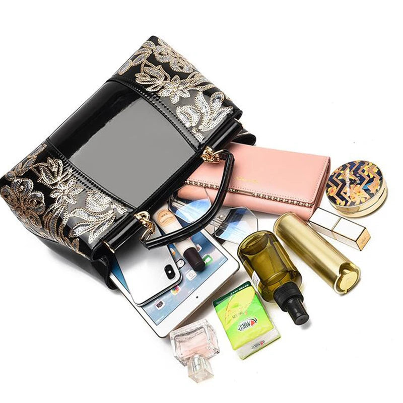Fashion Embroidery Women Bag Leather Purses and Handbags Luxury Famous Brand Shoulder Bags Female Messenger Bags Bolsa Feminina