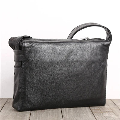 Satchel Men Genuine Leather Luxury Business Shoulder Bag Handmade Crossbody Pack Cowhide Casual Male Messenger Bag