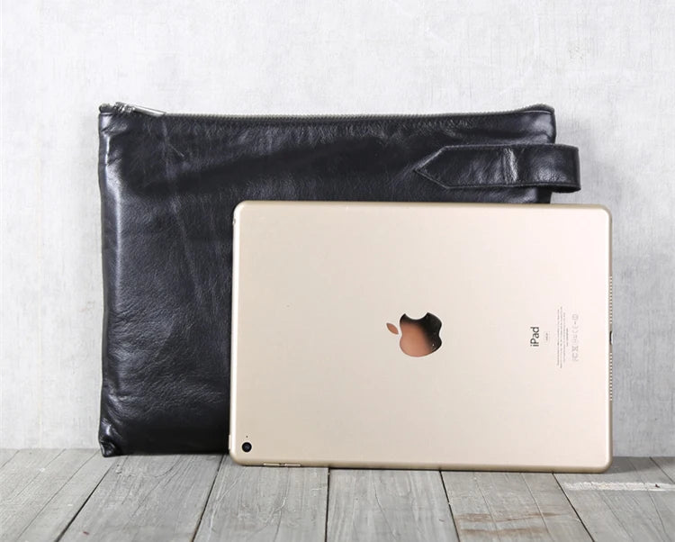 Men Clutch Bag Genuine Leather Luxury Handmade Business Office Handbags iPad Pack Top-end Male Hand Bag Casual Cell Phone Wallet