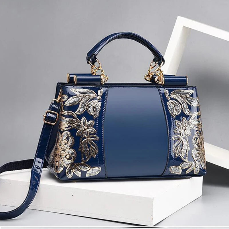 Fashion Embroidery Women Bag Leather Purses and Handbags Luxury Famous Brand Shoulder Bags Female Messenger Bags Bolsa Feminina