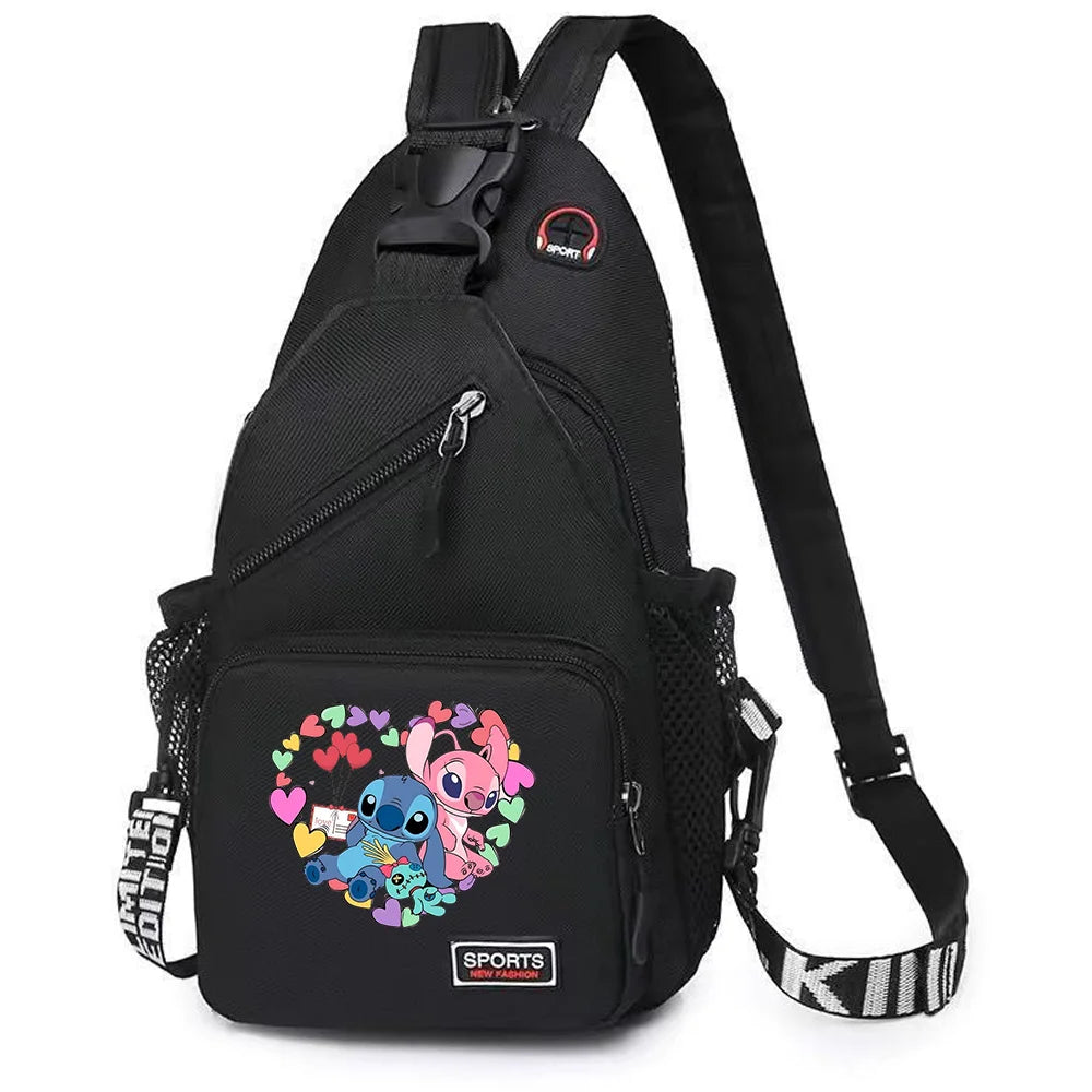Lilo Stitch Chest Bag Sling Messenger Bags Crossbody Backpack Travel Sports Bagpack Men Shoulder Bag Women Gift Rucksacks