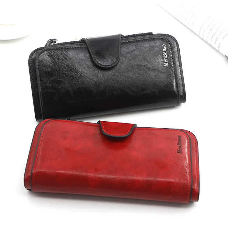 Women's Wallet Made of Leather Wallets Three Fold VINTAGE Womens Purses Mobile Phone Purse Female Coin Purse Carteira Feminina