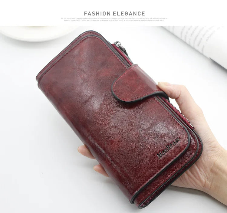 Women's Wallet Made of Leather Wallets Three Fold VINTAGE Womens Purses Mobile Phone Purse Female Coin Purse Carteira Feminina