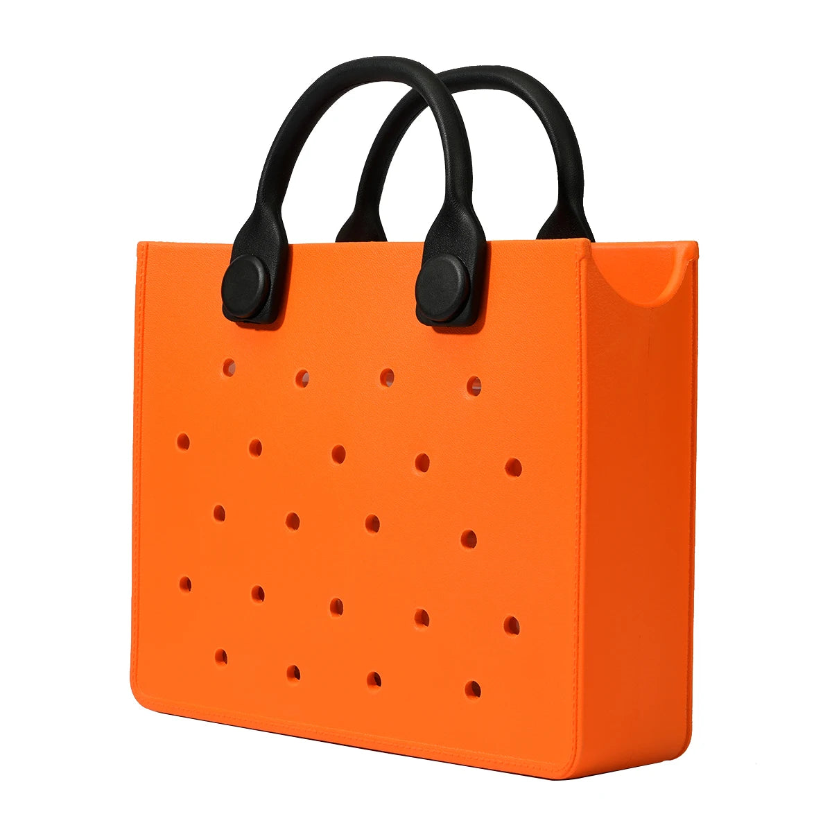 The orange guy Purple Women Fashion New EVA Punched Handbag Casual Waterproof Travel Tote Bag Fit Charms Outdoor Beach Bags