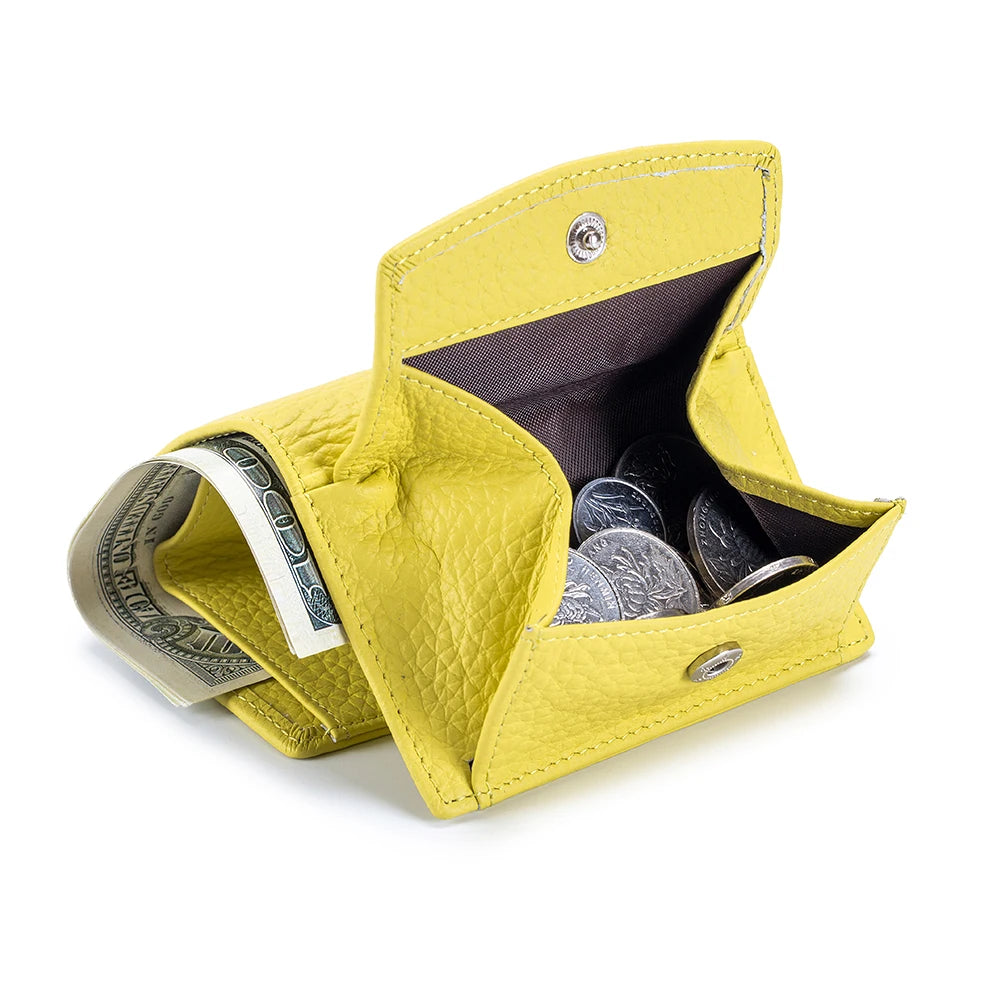New Women Genuine Leather Purses Female Cowhide Wallets Lady Small Coin Pocket Rfid Card Holder Mini Money Bag Portable Clutch