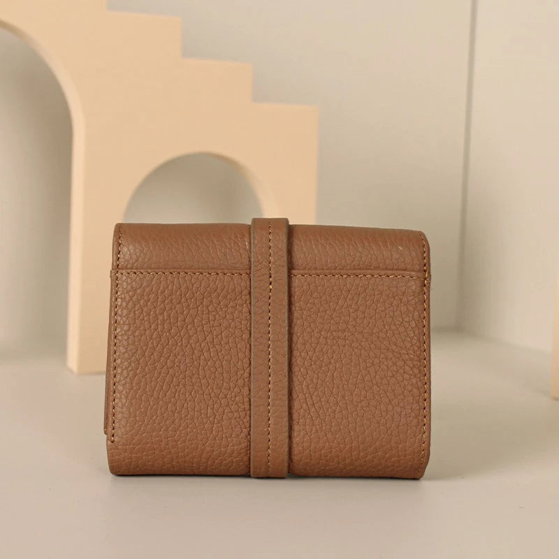 Women's	Wallets Luxury	Designer Genuine Leather Purses for Women Card Holder Wallet with Zipper Coin Pocket Short Billfold