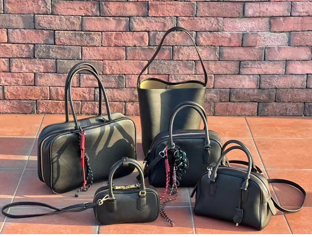 26cm Genuine Leather Handbag With Top Layer Cowhide New Women Shoulder Crossbody Bag Versatile Commuting Soft Texture