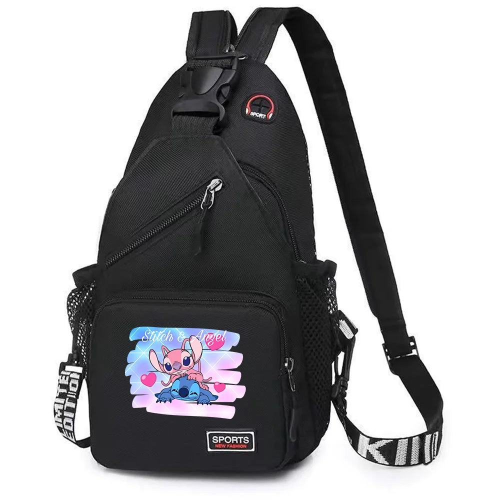 Lilo Stitch Chest Bag Sling Messenger Bags Crossbody Backpack Travel Sports Bagpack Men Shoulder Bag Women Gift Rucksacks