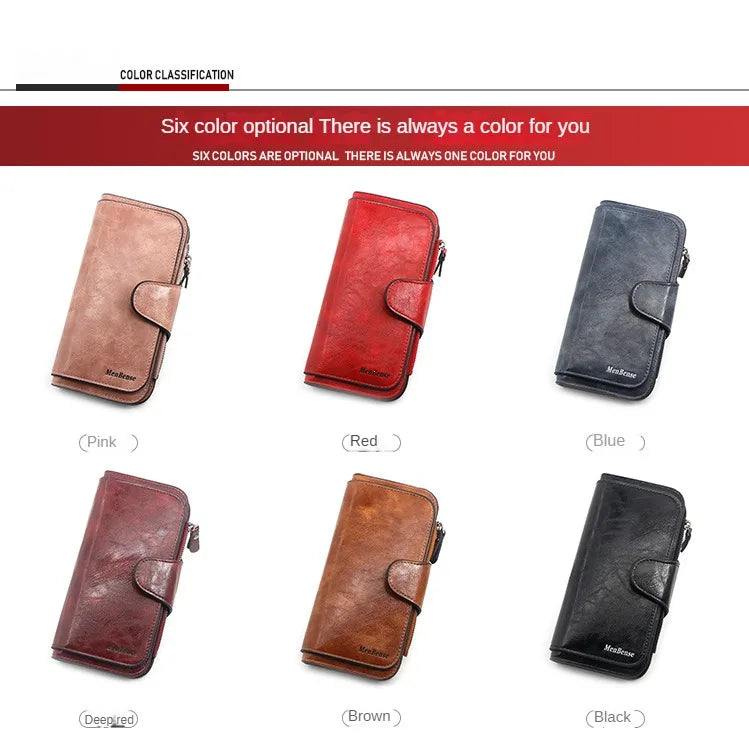 Women's Wallet Made of Leather Wallets Three Fold VINTAGE Womens Purses Mobile Phone Purse Female Coin Purse Carteira Feminina