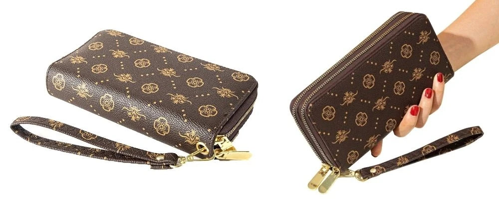 Women's wallet made of leather Wallets Three fold VINTAGE Womens purses mobile phone Purse Female Coin Purse Carteira Feminina