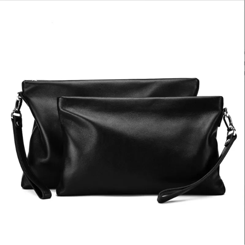 2025 New Men's Genuine Leather Handbag, Casual Leather Business Underarm Bag, Luxury Design, Mobile Report