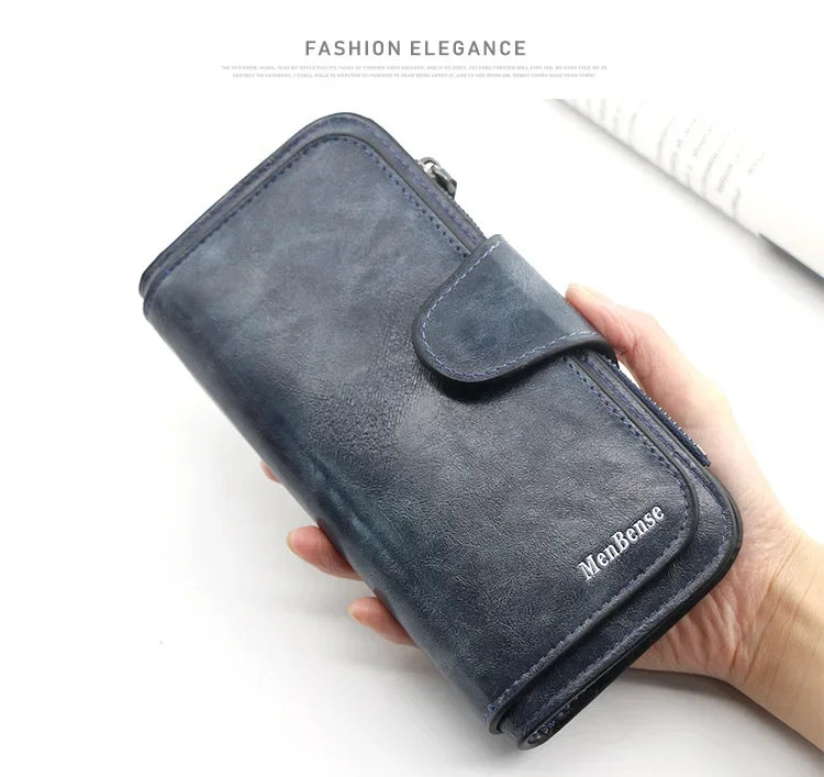 Women's Wallet Made of Leather Wallets Three Fold VINTAGE Womens Purses Mobile Phone Purse Female Coin Purse Carteira Feminina